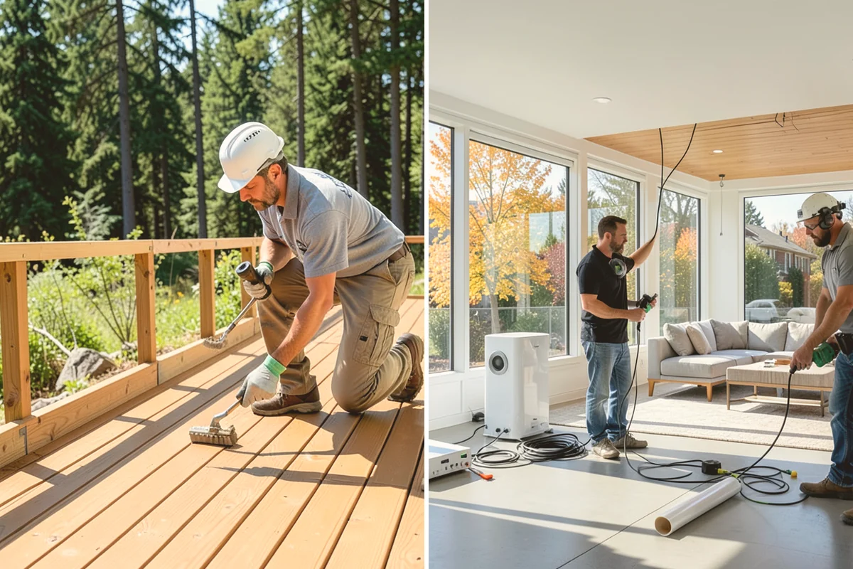 Newel Post Installation in Edmonds, Snohomish County, WA - Locate framing and plan the anchoring method