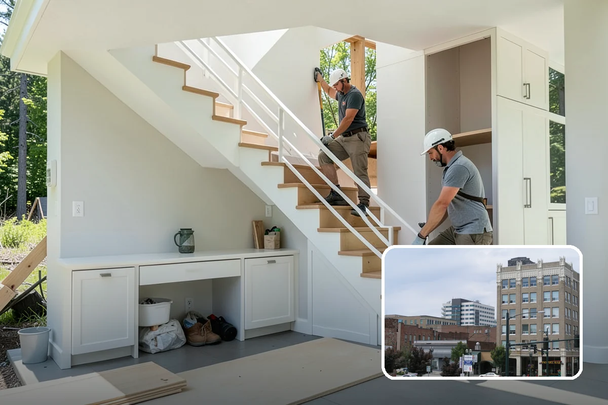 Newel Post Installation in Everett, Snohomish County, WA - Anchors the railing for a solid, wobble-free feel