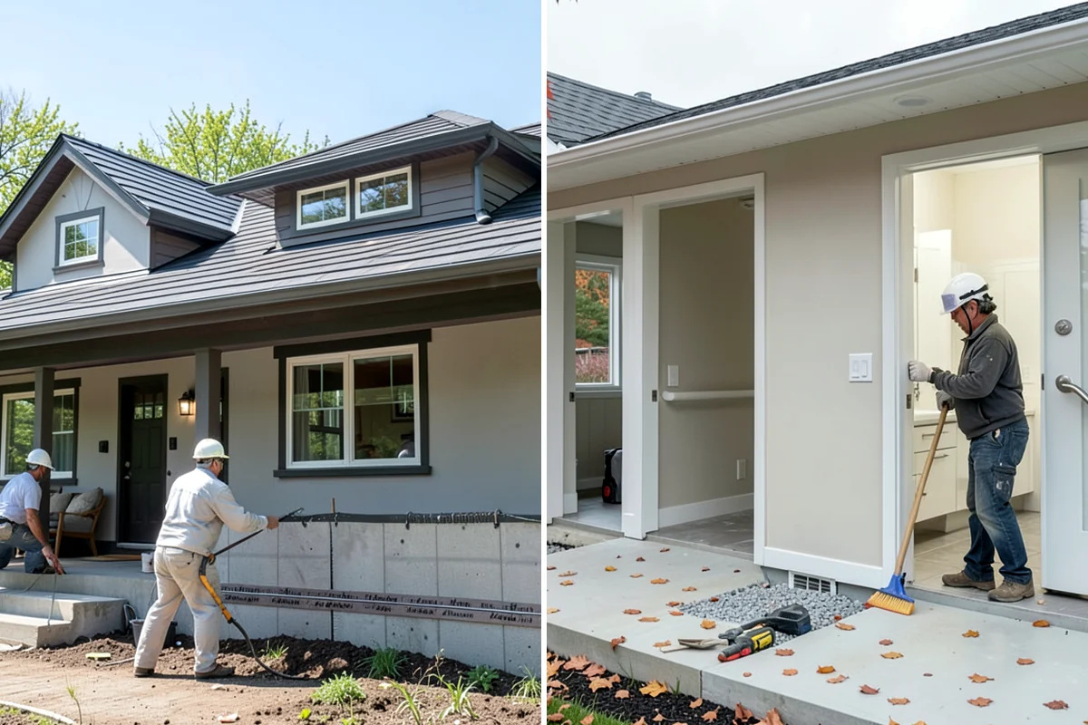 Newel Post Installation in Fircrest, Pierce County, WA - Locate framing and plan the anchoring method
