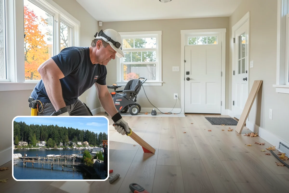 Newel Post Installation in Gig Harbor, Pierce County, WA - Anchors the railing for a solid, wobble-free feel