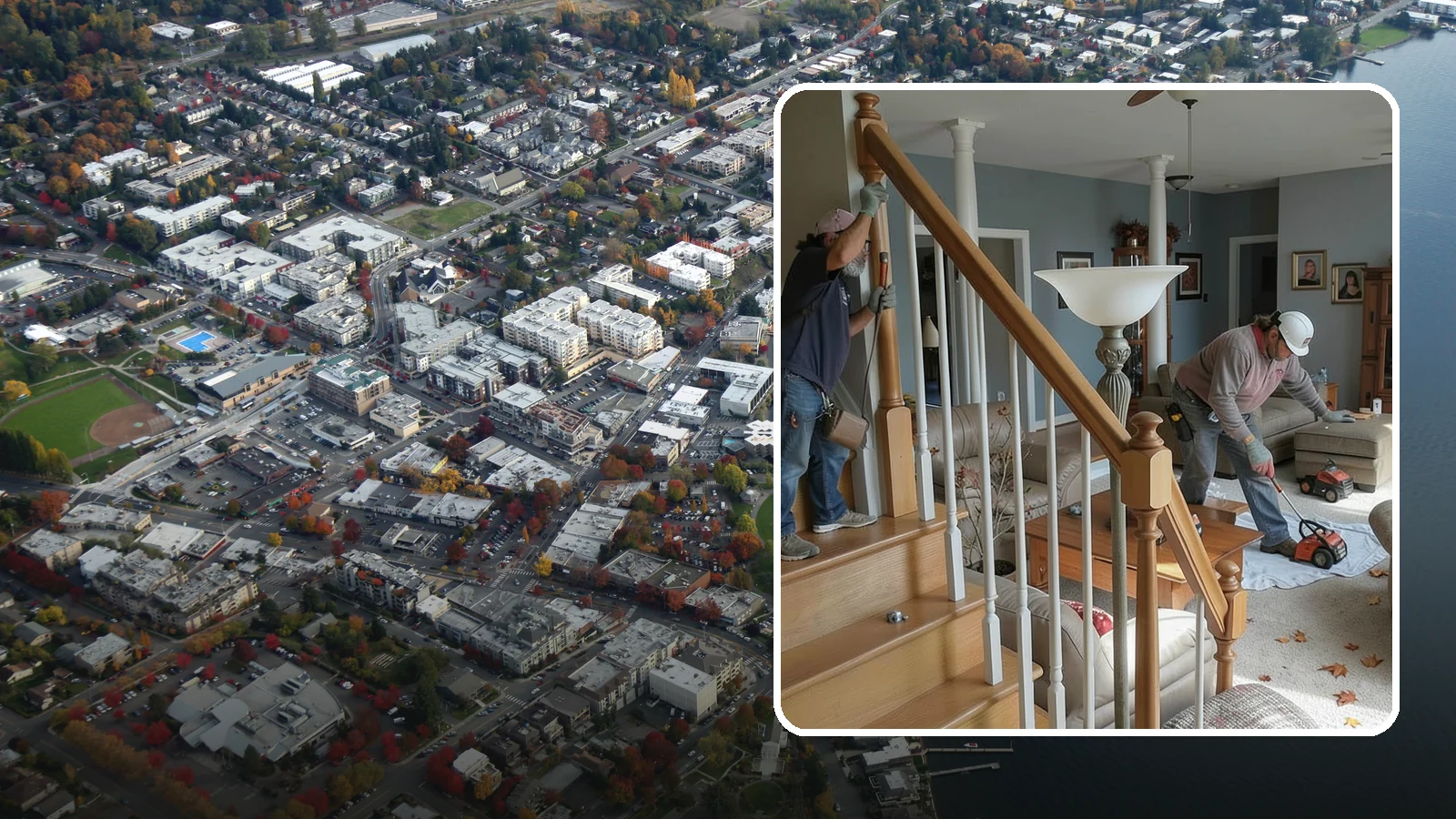 Newel Post Installation in Kirkland, King County, WA - Sturdy newel posts installed to anchor railings and add a finished stair detail.