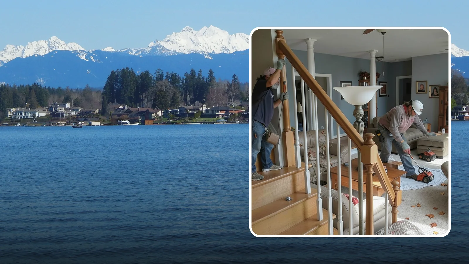 Newel Post Installation in Lake Stevens, Snohomish County, WA - Sturdy newel posts installed to anchor railings and add a finished stair detail.