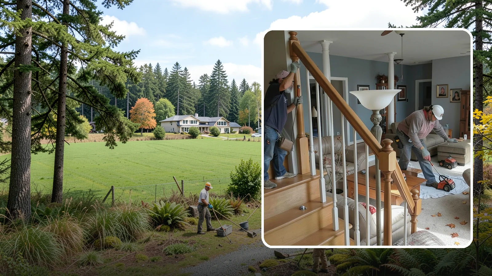 Newel Post Installation in Lyman, Skagit County, WA - Sturdy newel posts installed to anchor railings and add a finished stair detail.