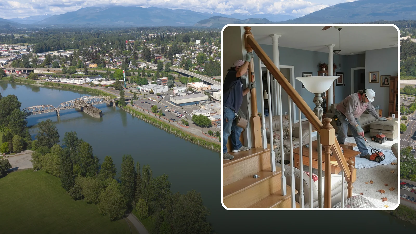 Newel Post Installation in Mount Vernon, Skagit County, WA - Sturdy newel posts installed to anchor railings and add a finished stair detail.