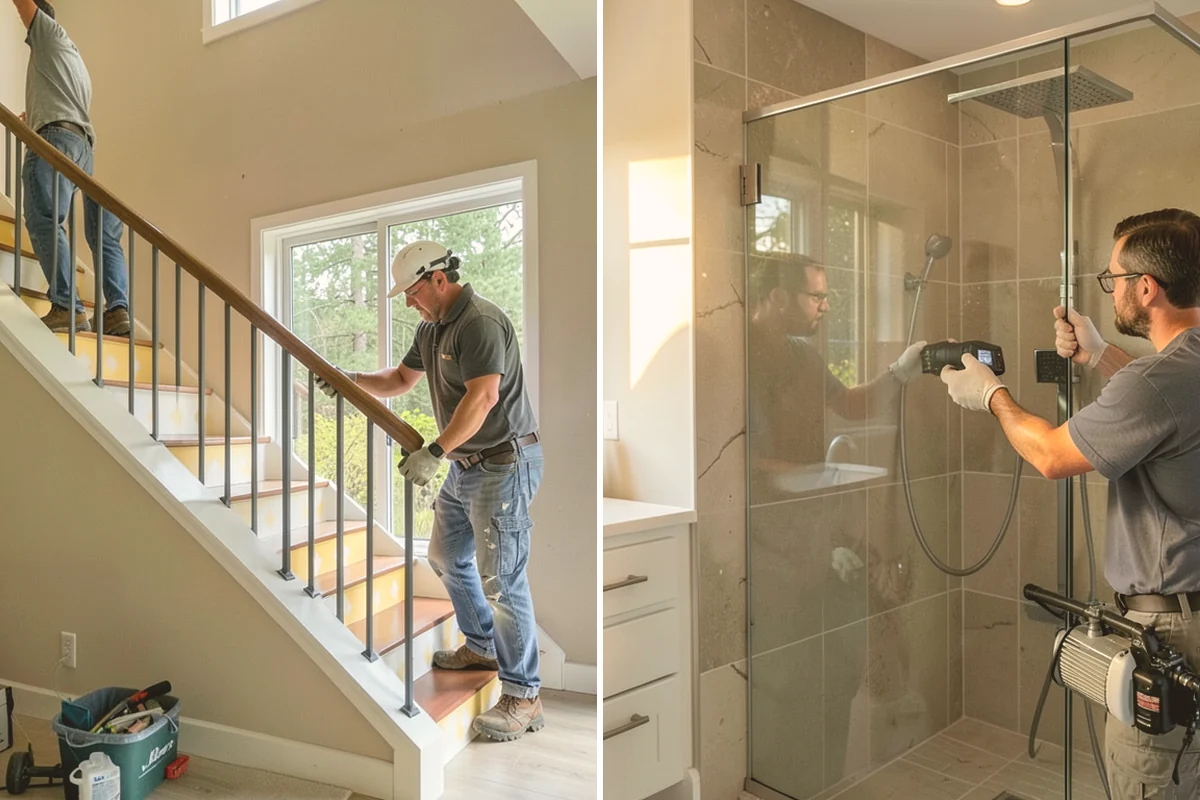 Newel Post Installation in Mount Vernon, Skagit County, WA - Locate framing and plan the anchoring method