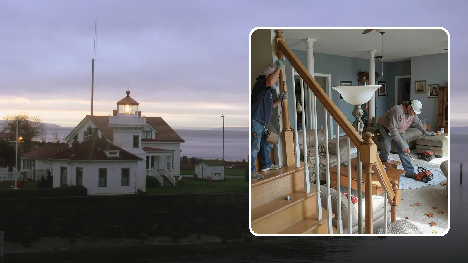 Newel Post Installation in Mukilteo, Snohomish County, WA - Sturdy newel posts installed to anchor railings and add a finished stair detail.