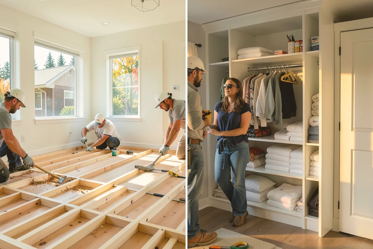 Newel Post Installation in Orting, Pierce County, WA - Locate framing and plan the anchoring method