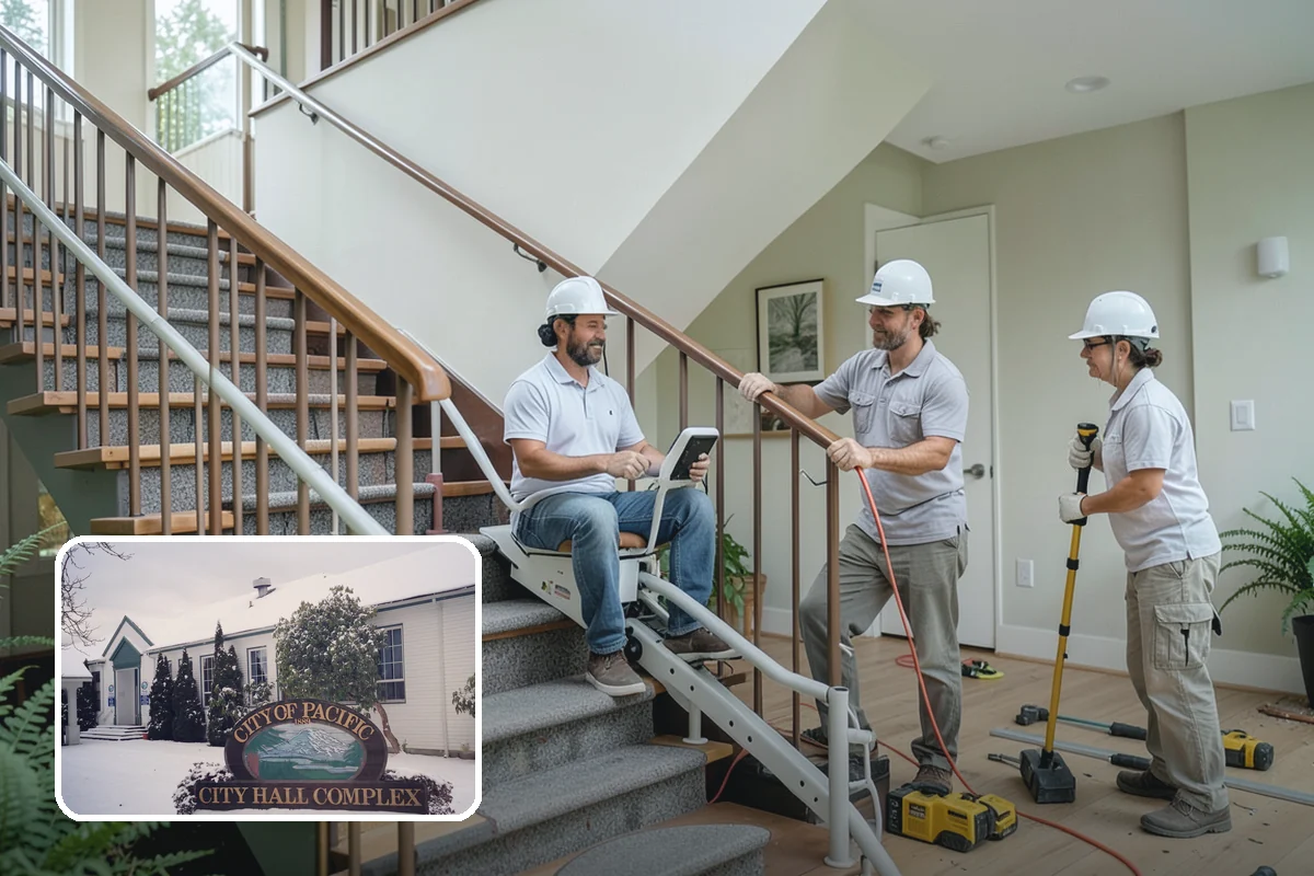 Newel Post Installation in Pacific, King County, WA - Anchors the railing for a solid, wobble-free feel