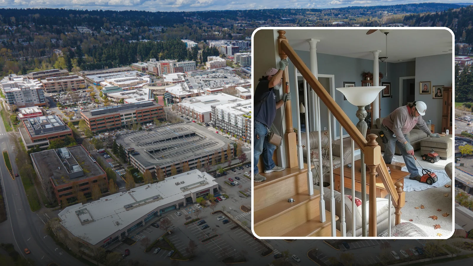 Newel Post Installation in Redmond, King County, WA - Sturdy newel posts installed to anchor railings and add a finished stair detail.