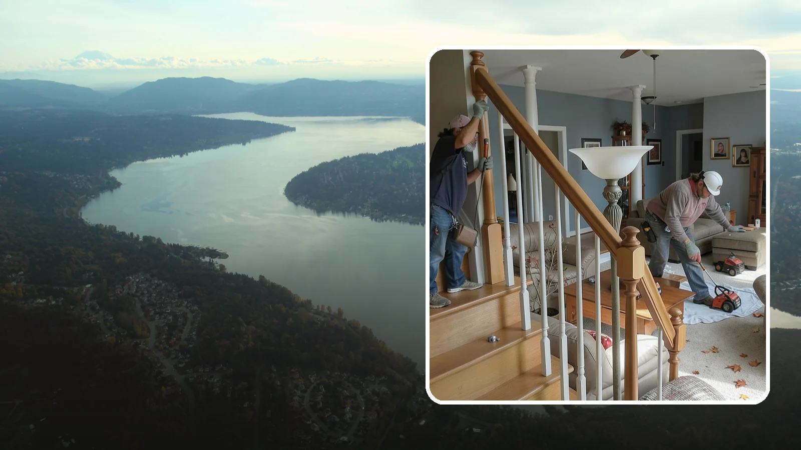 Newel Post Installation in Sammamish, King County, WA - Sturdy newel posts installed to anchor railings and add a finished stair detail.