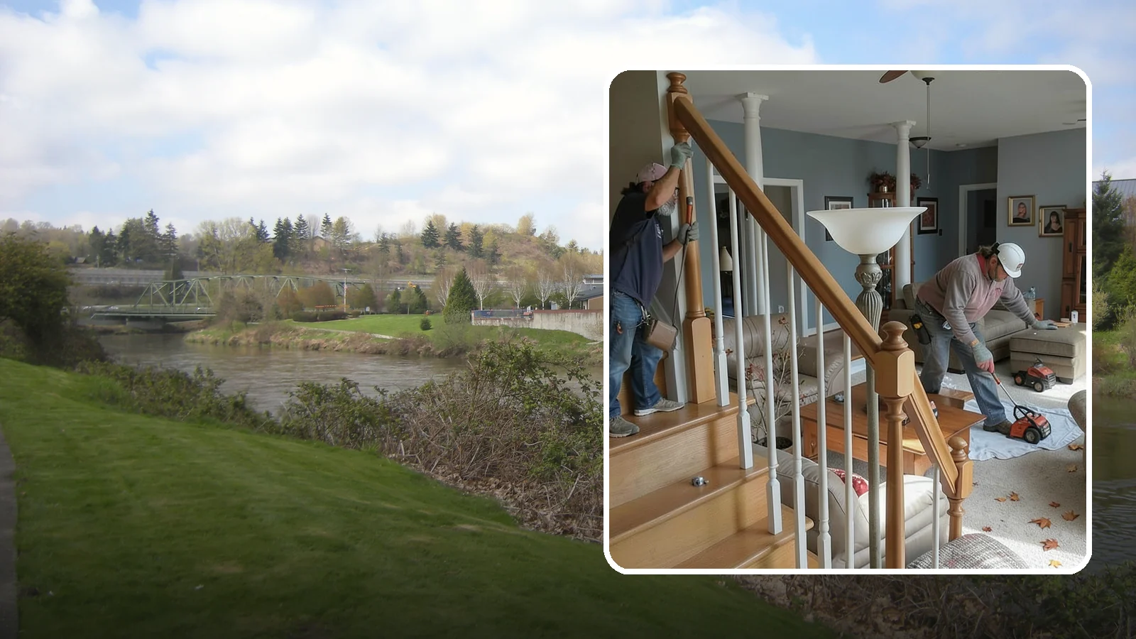Newel Post Installation in Tukwila, King County, WA - Sturdy newel posts installed to anchor railings and add a finished stair detail.