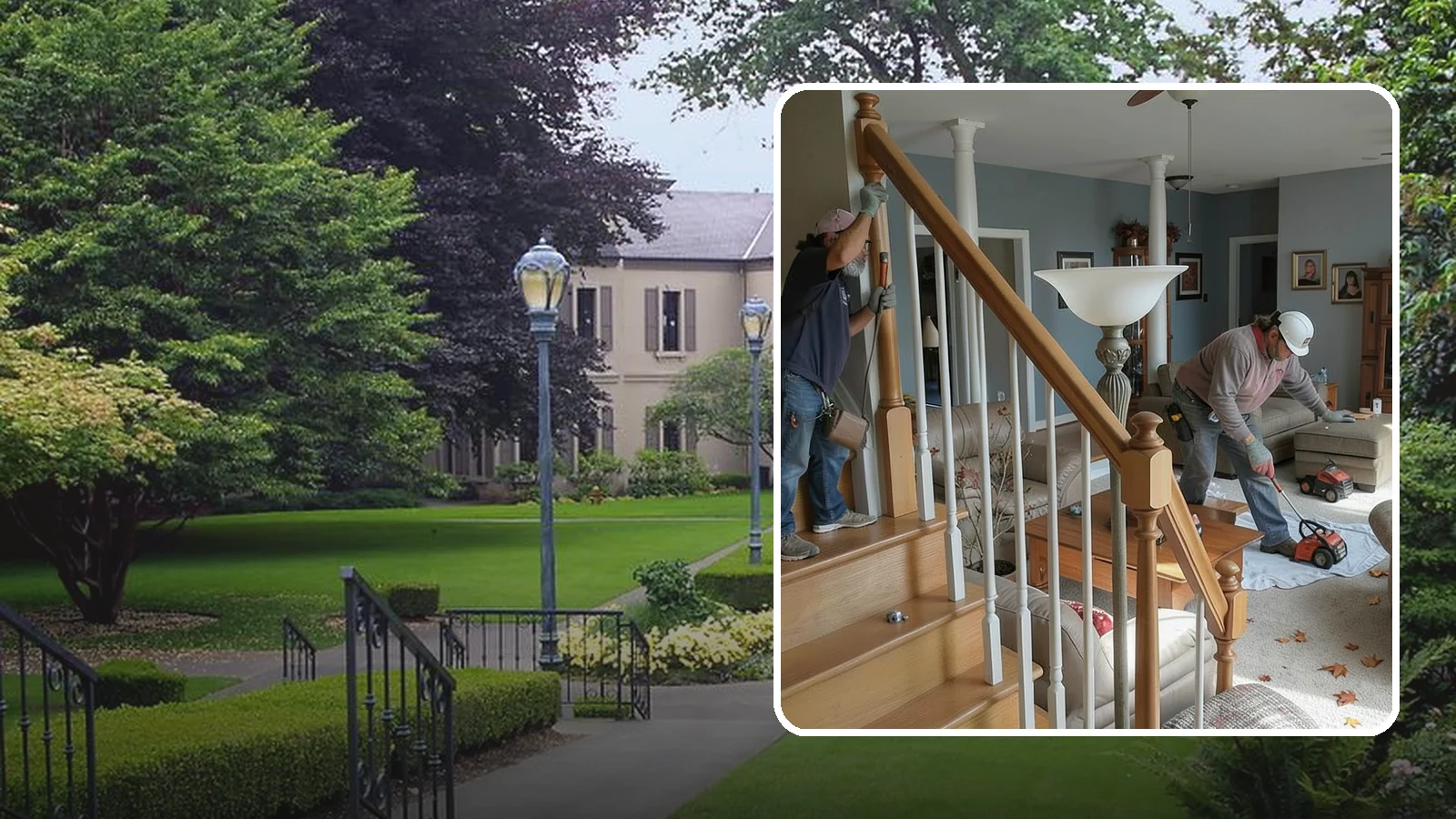 Newel Post Installation in Woodinville, King County, WA - Sturdy newel posts installed to anchor railings and add a finished stair detail.