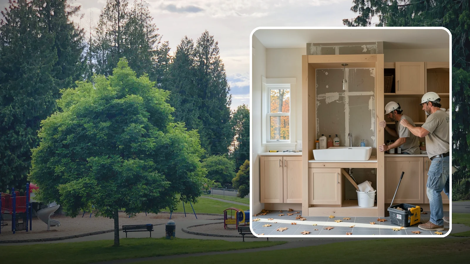 Niche Construction in Bonney Lake, Pierce County, WA - Framing recessed wall niches to display art, add shower storage, or create architectural interest.