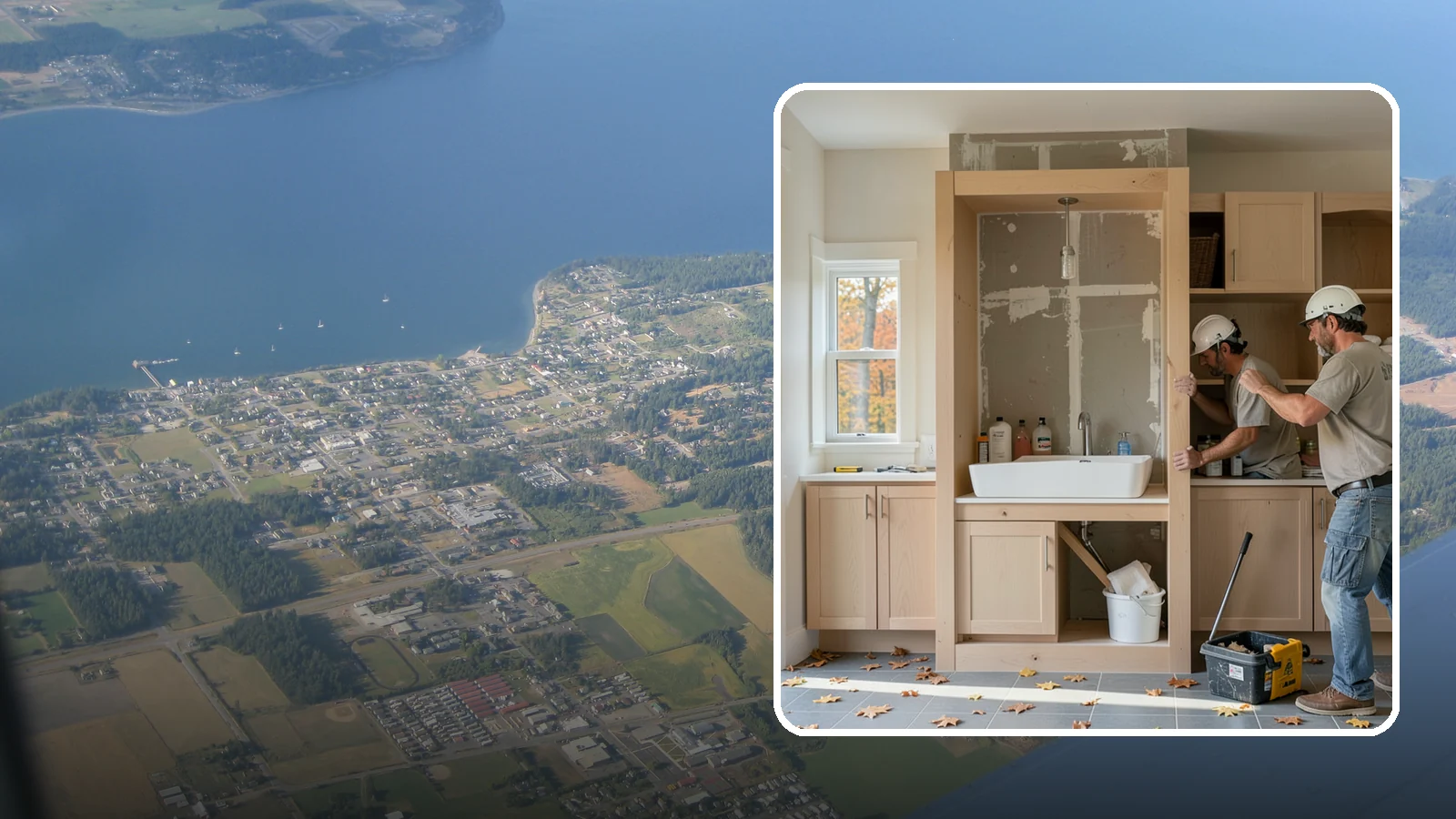 Niche Construction in Coupeville, Island County, WA - Framing recessed wall niches to display art, add shower storage, or create architectural interest.
