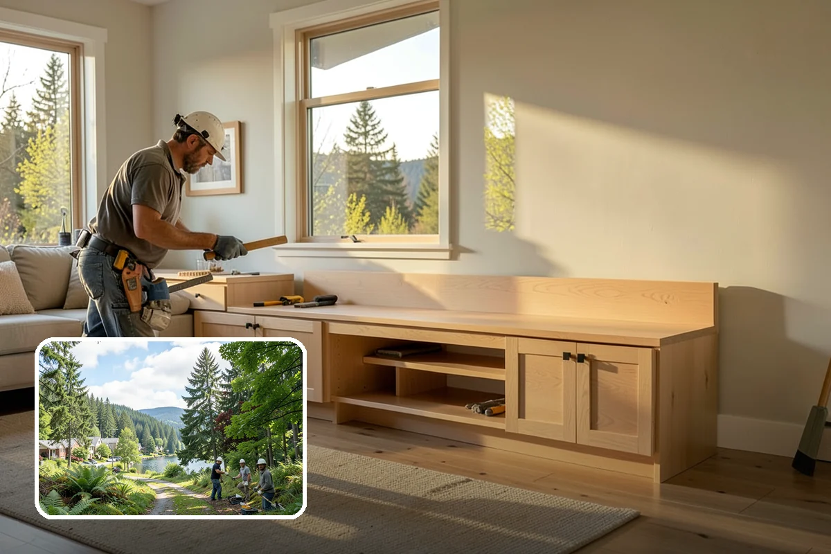 Niche Construction in Lake Forest Park, King County, WA - Adds display or storage without bumping out walls