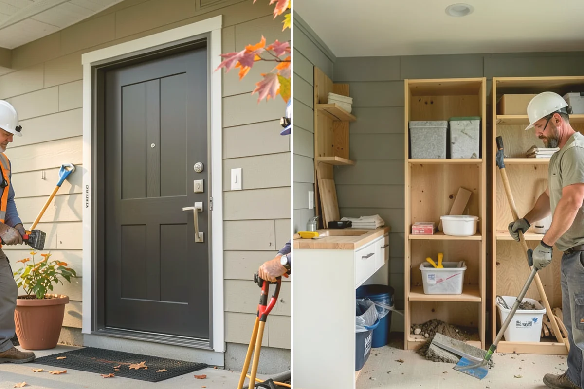 Niche Construction in Milton, King County, WA - Locate framing and plan the niche