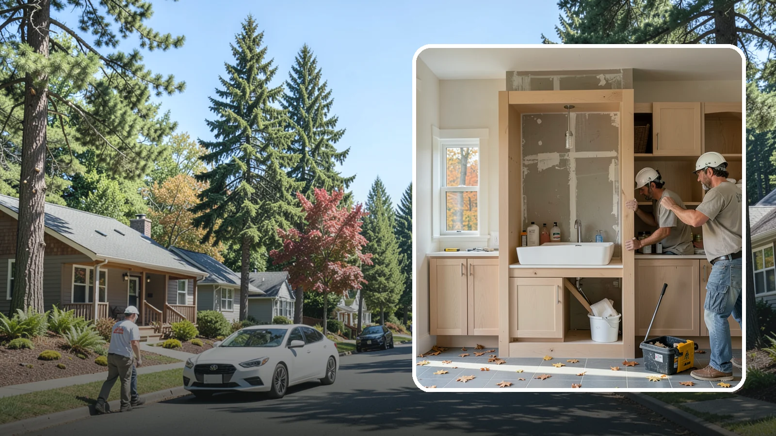 Niche Construction in Orting, Pierce County, WA - Framing recessed wall niches to display art, add shower storage, or create architectural interest.