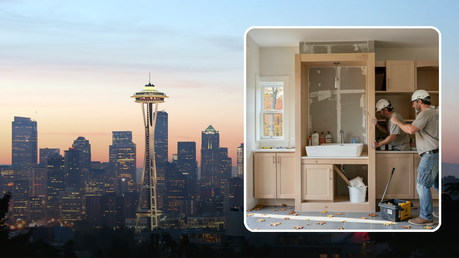 Niche Construction in Seattle, King County, WA - Framing recessed wall niches to display art, add shower storage, or create architectural interest.