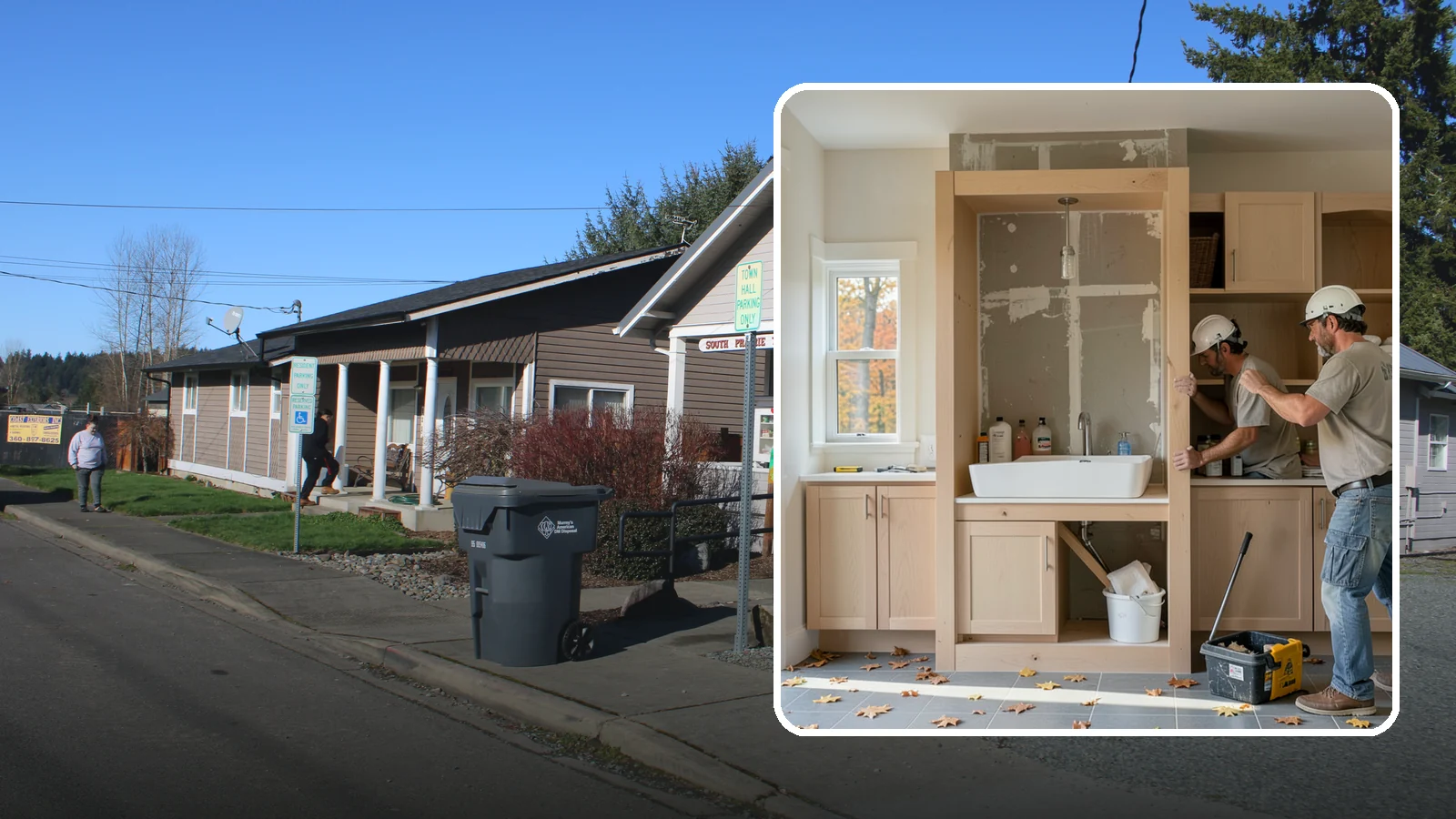 Niche Construction in South Prairie, Pierce County, WA - Framing recessed wall niches to display art, add shower storage, or create architectural interest.
