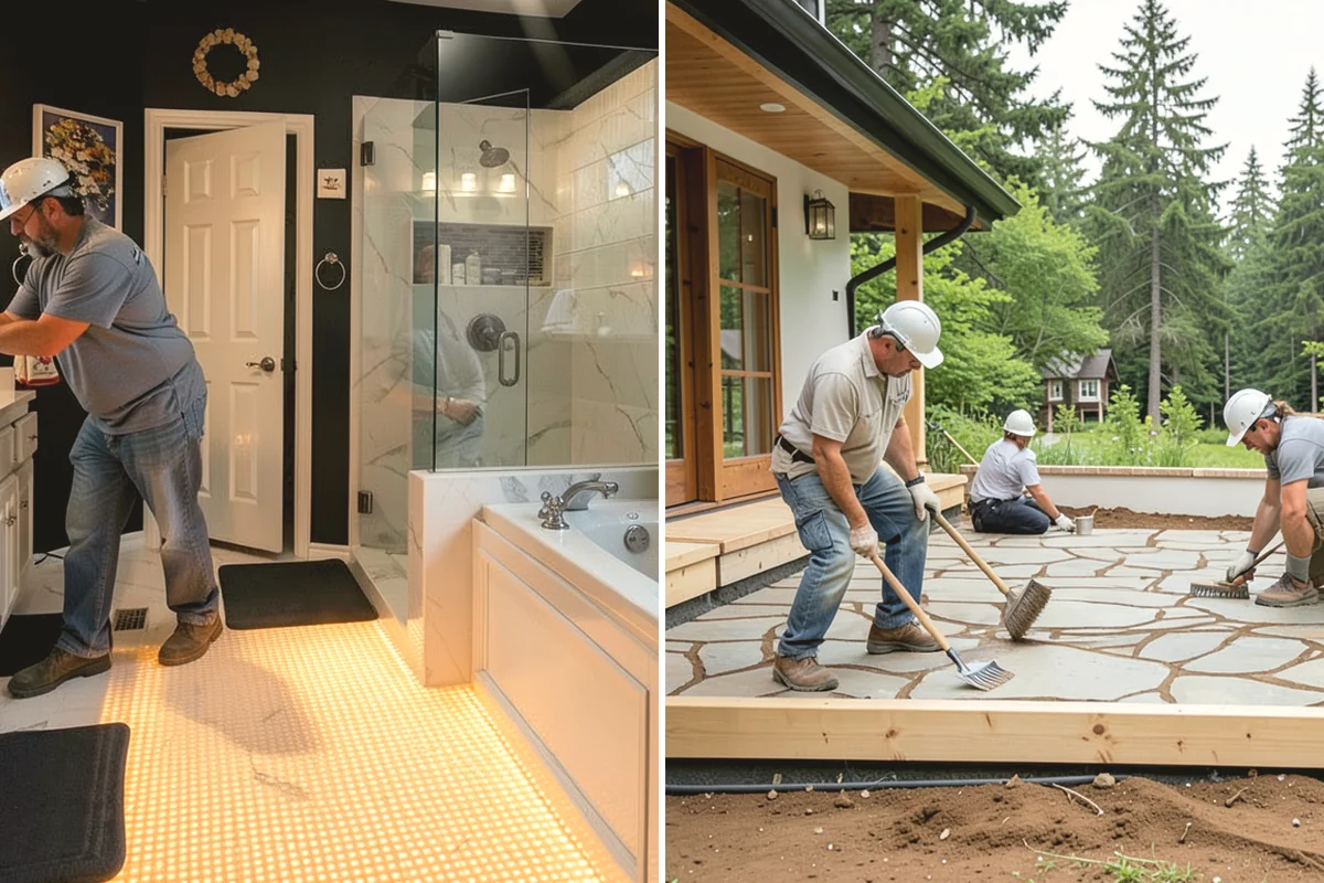 Niche Construction in Steilacoom, Pierce County, WA - Locate framing and plan the niche