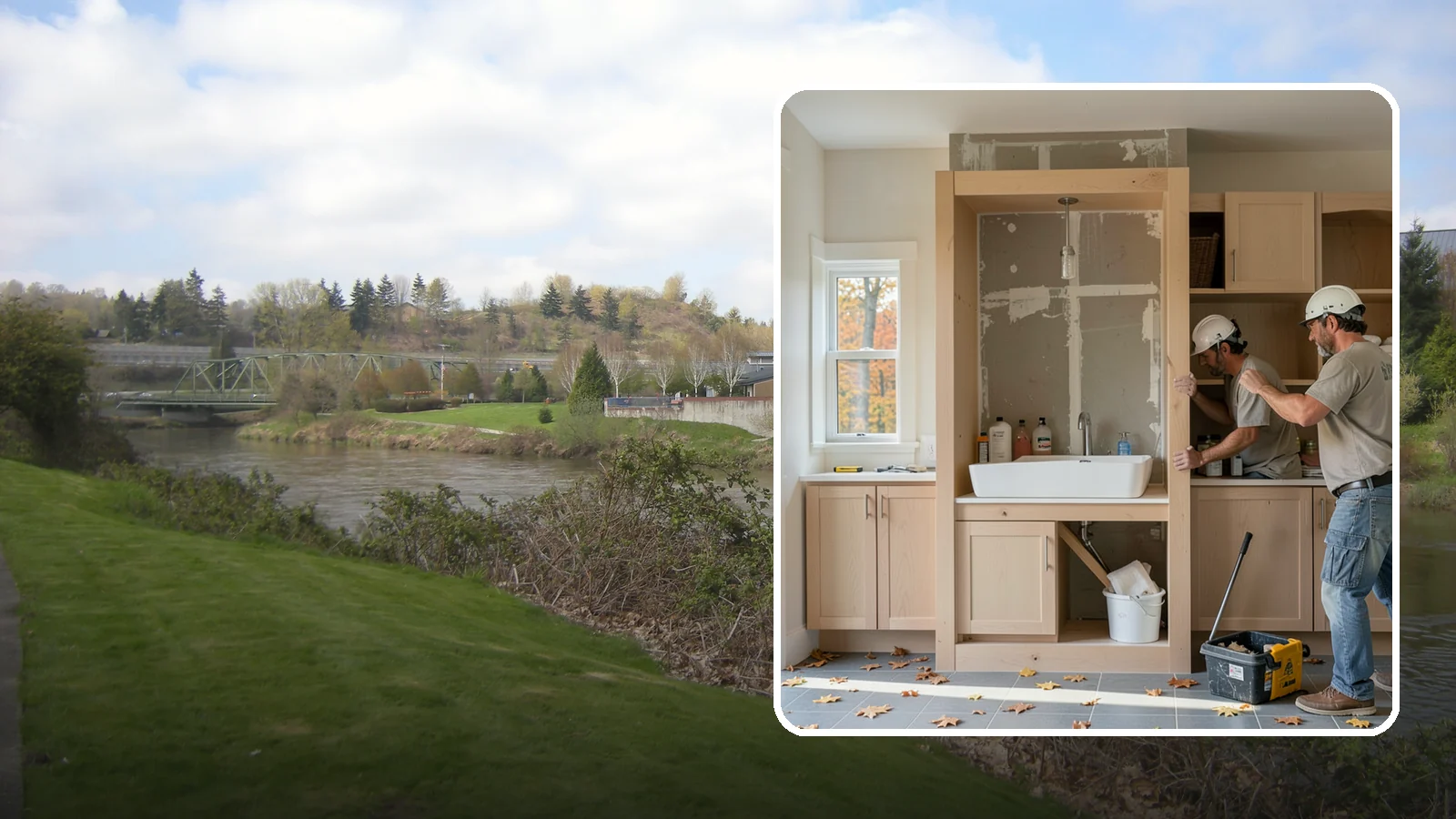 Niche Construction in Tukwila, King County, WA - Framing recessed wall niches to display art, add shower storage, or create architectural interest.