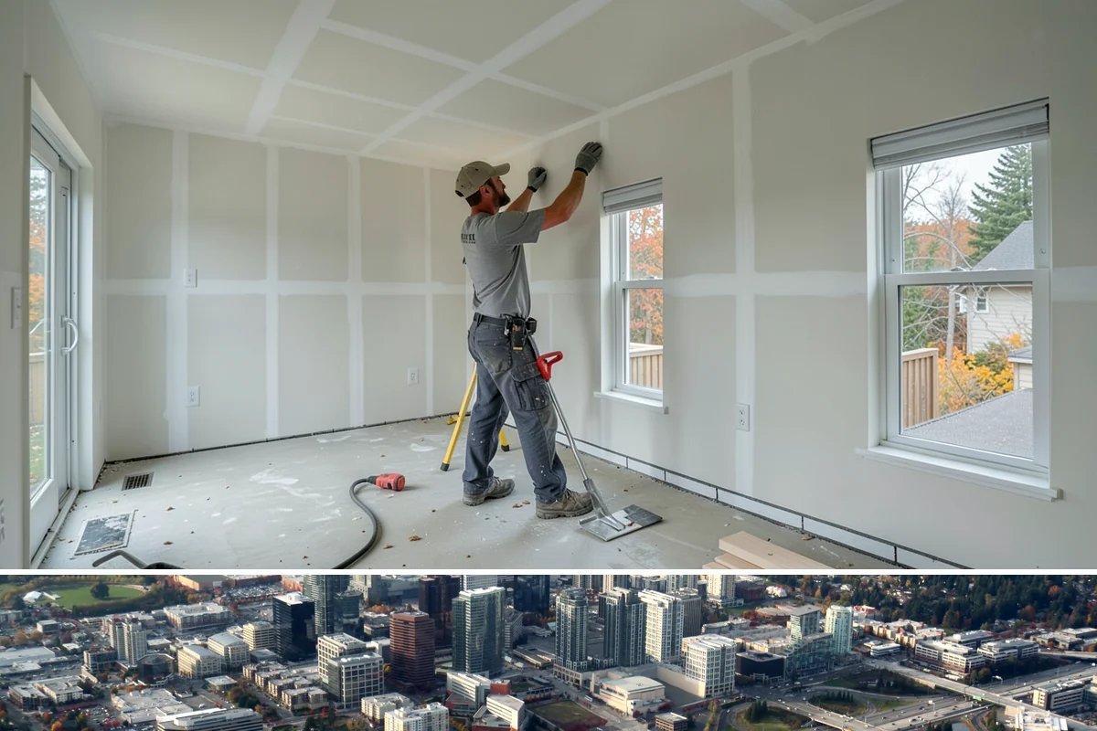 Office Buildout in Bellevue, King County, WA - Office buildouts are interior projects, so they move ahead any time of year to hit your occupancy date.