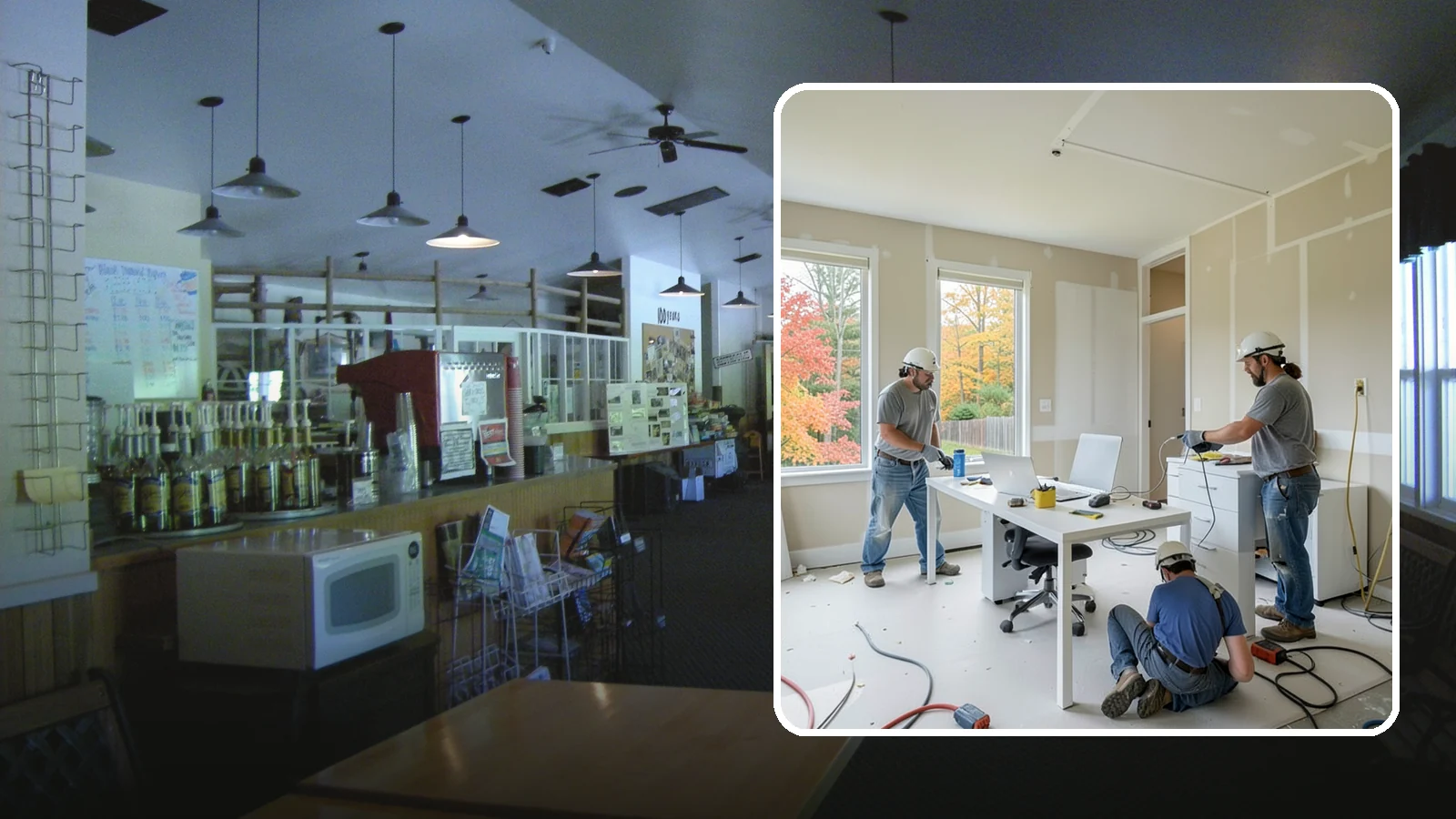 Office Buildout in Black Diamond, King County, WA - Construction of functional, modern office environments within commercial buildings.