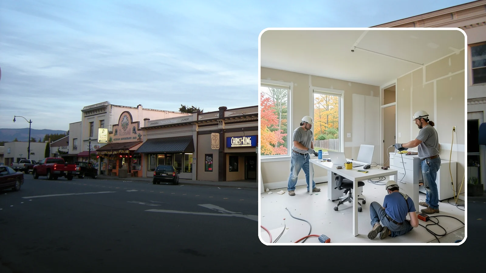 Office Buildout in Burlington, Skagit County, WA - Construction of functional, modern office environments within commercial buildings.