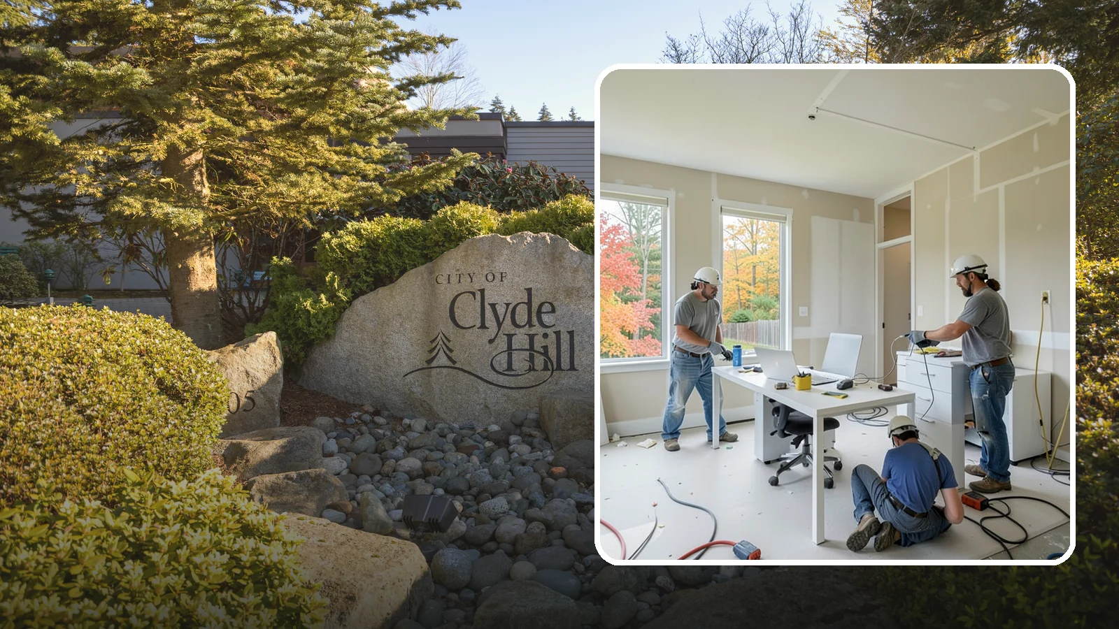 Office Buildout in Clyde Hill, King County, WA - Construction of functional, modern office environments within commercial buildings.