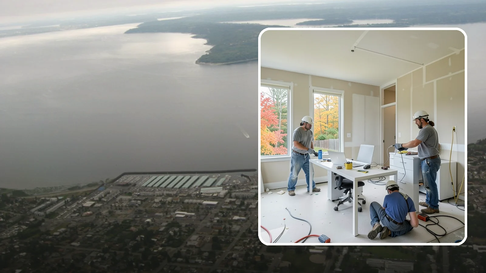 Office Buildout in Des Moines, King County, WA - Construction of functional, modern office environments within commercial buildings.