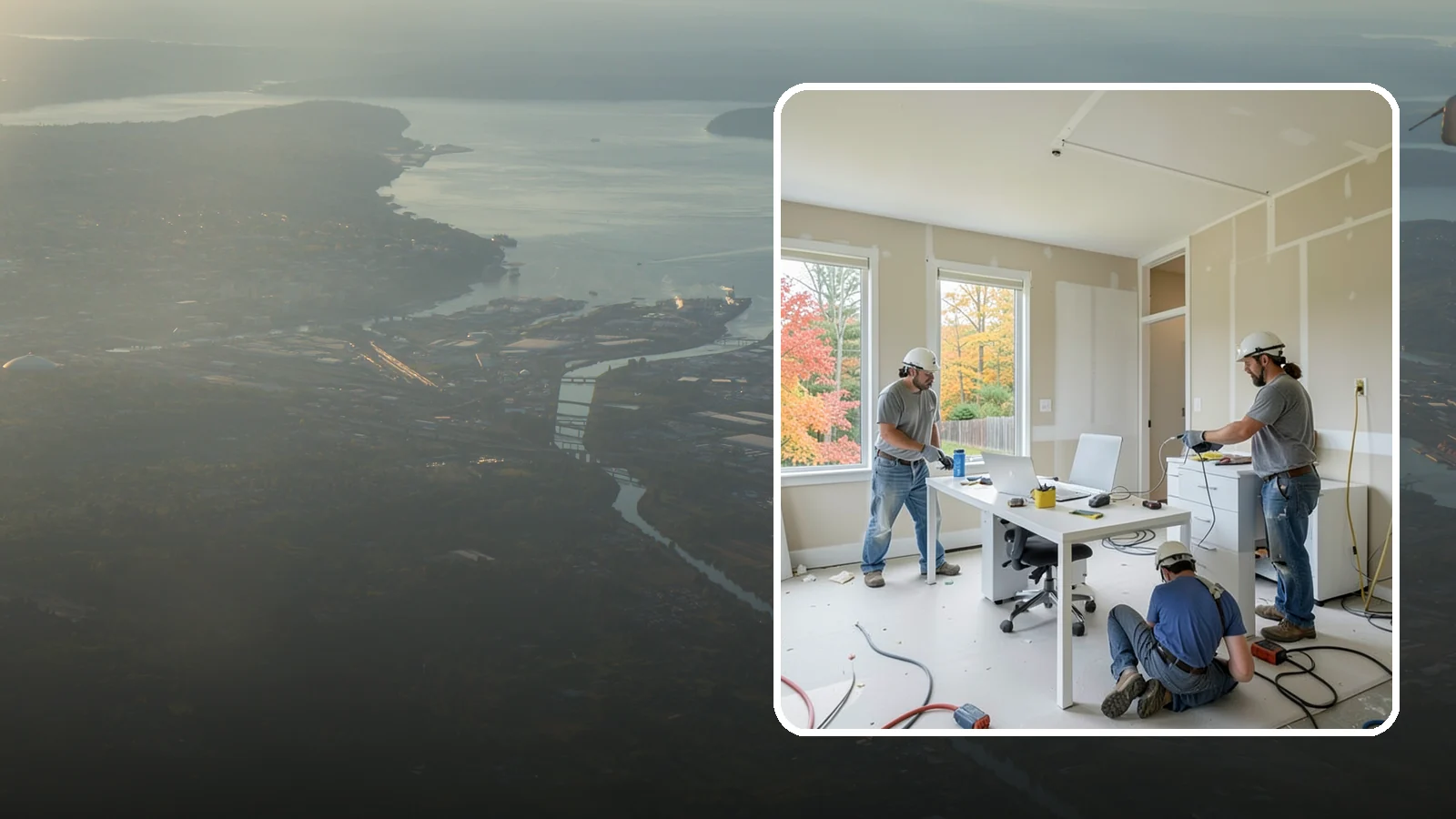 Office Buildout in Fife, Pierce County, WA - Construction of functional, modern office environments within commercial buildings.