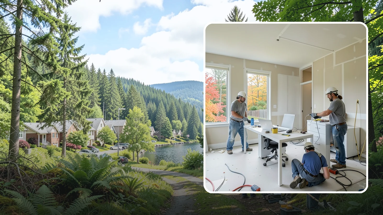 Office Buildout in Lake Forest Park, King County, WA - Construction of functional, modern office environments within commercial buildings.