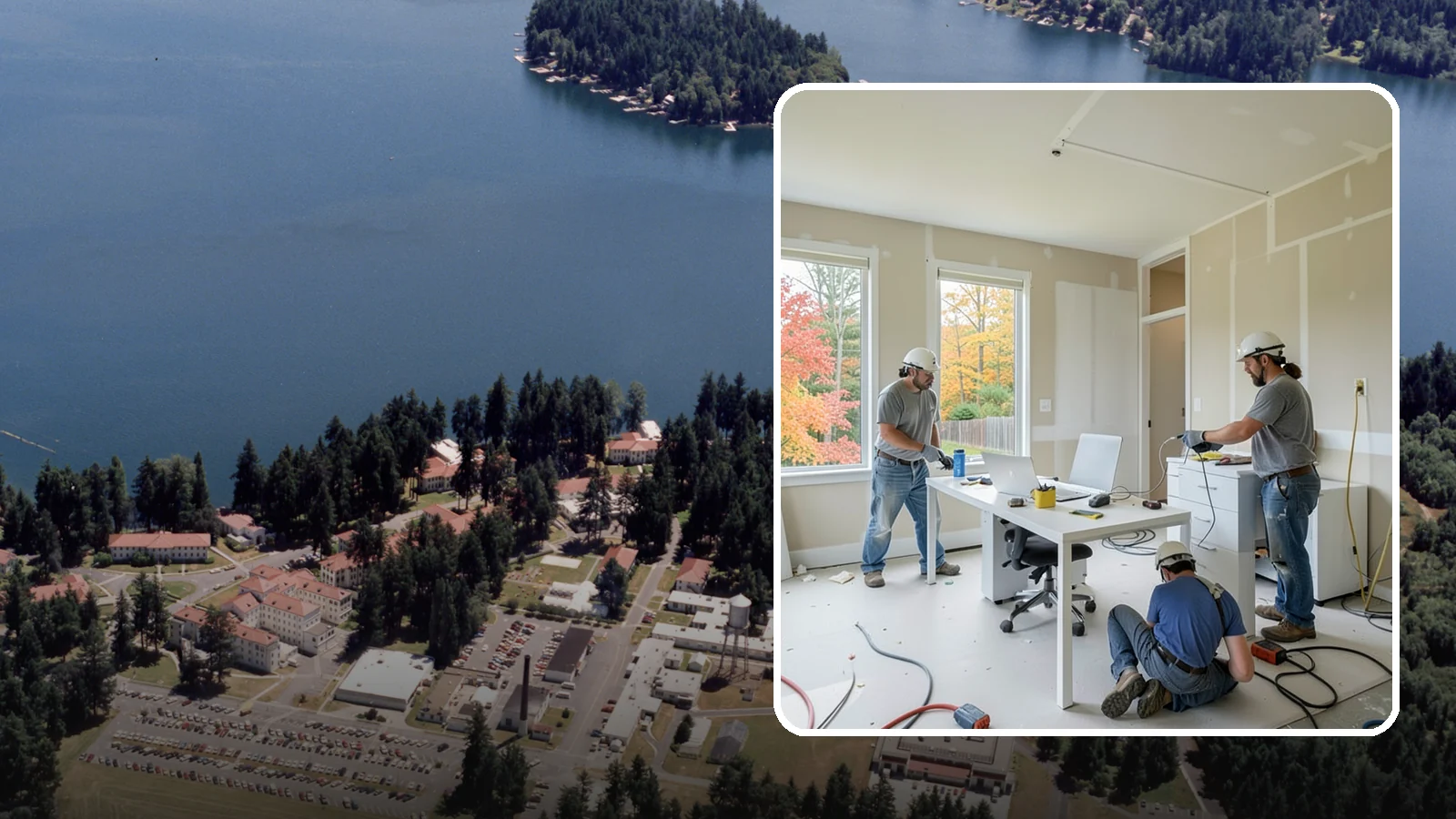 Office Buildout in Lakewood, Pierce County, WA - Construction of functional, modern office environments within commercial buildings.