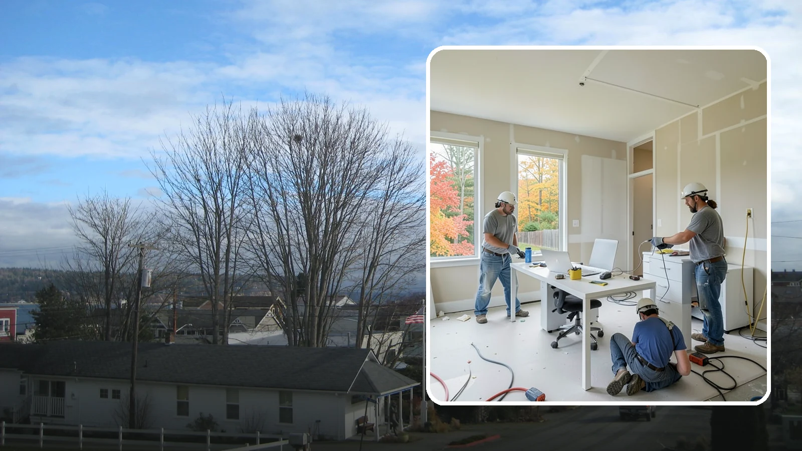 Office Buildout in Langley, Island County, WA - Construction of functional, modern office environments within commercial buildings.