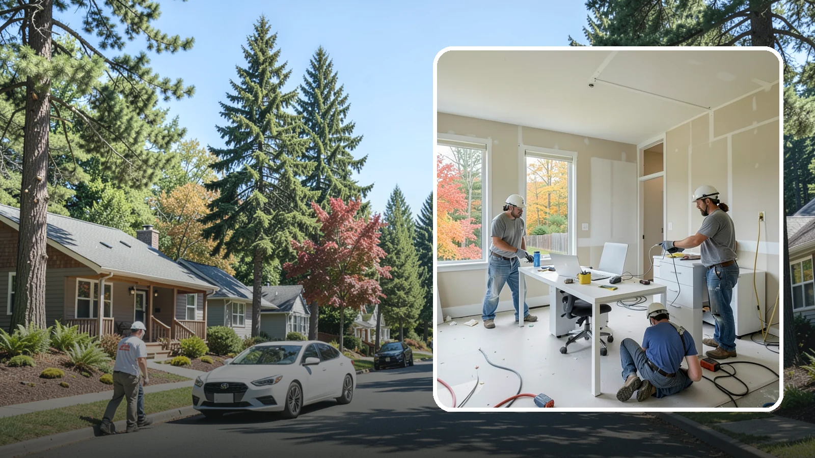Office Buildout in Orting, Pierce County, WA - Construction of functional, modern office environments within commercial buildings.