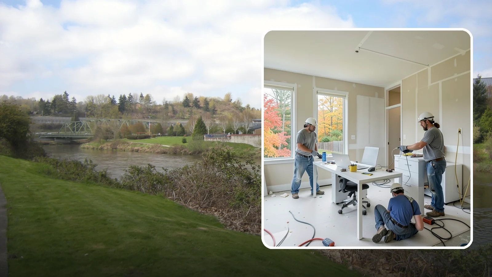 Office Buildout in Tukwila, King County, WA - Construction of functional, modern office environments within commercial buildings.