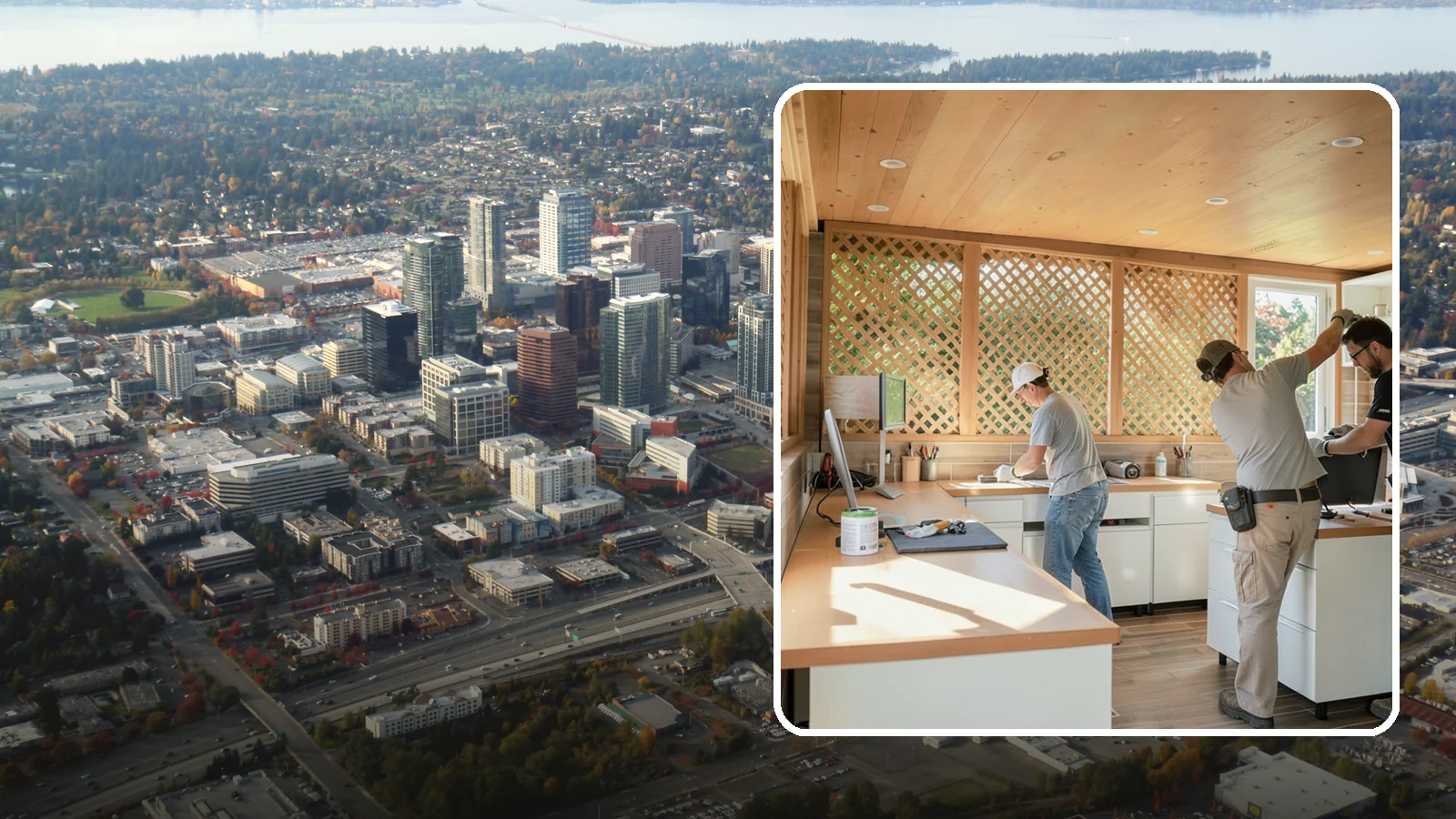Office Cabinetry in Bellevue, King County, WA - Installing built-in office cabinetry that organizes your workspace with custom desks, shelving, and storage.