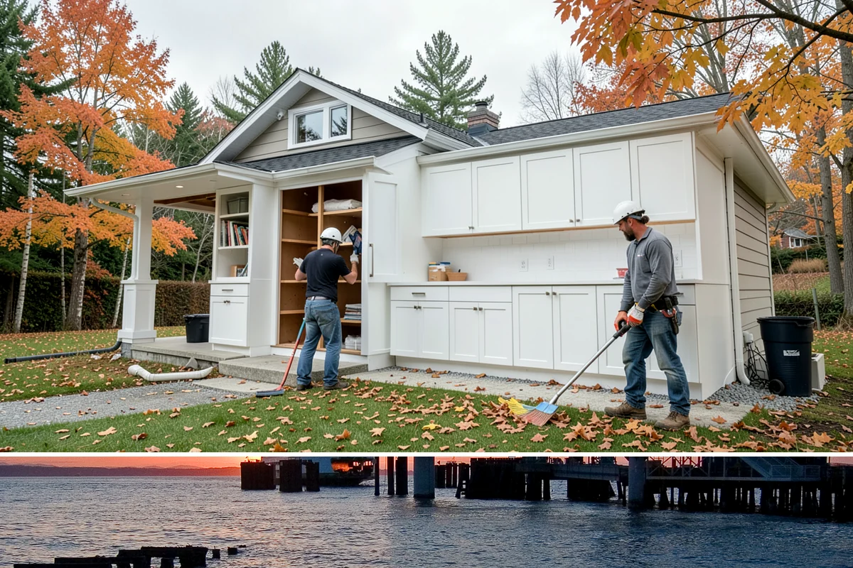 Office Cabinetry in Edmonds, Snohomish County, WA - Office cabinetry is indoor work scheduled at your convenience any time of year.