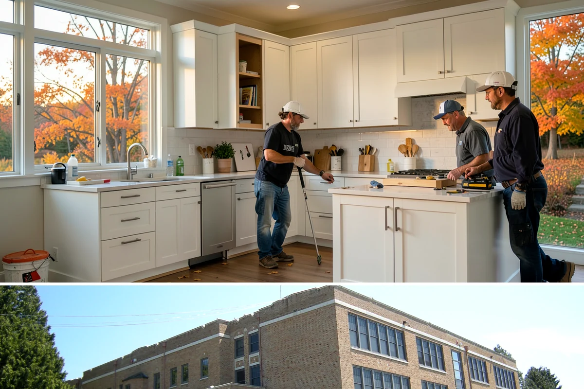 Office Cabinetry in Maple Valley, King County, WA - Office cabinetry is indoor work scheduled at your convenience any time of year.