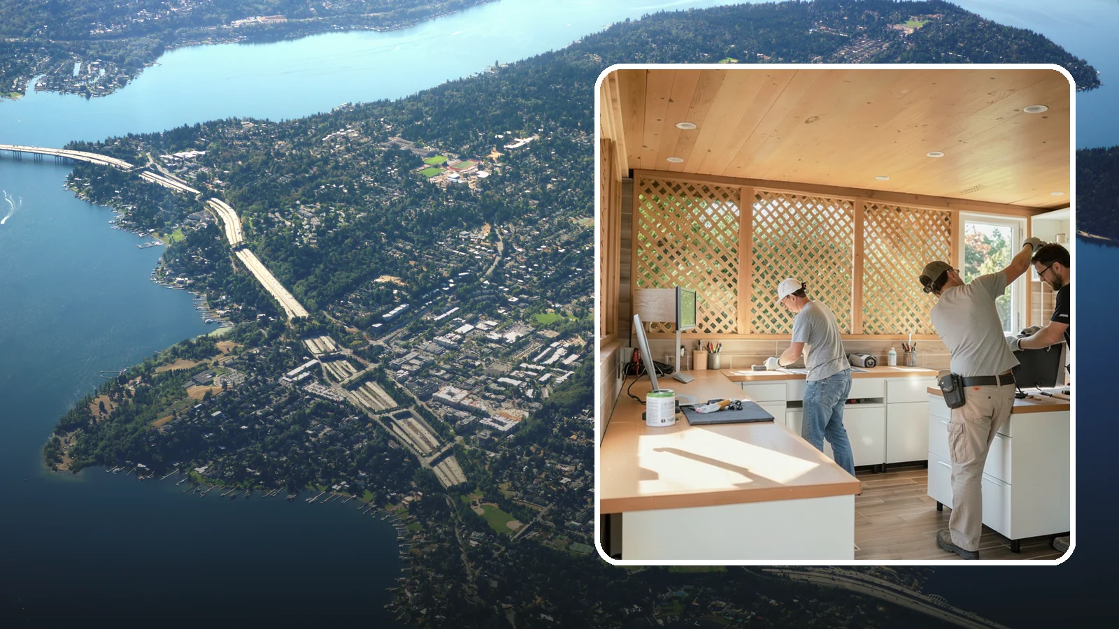 Office Cabinetry in Mercer Island, King County, WA - Installing built-in office cabinetry that organizes your workspace with custom desks, shelving, and storage.