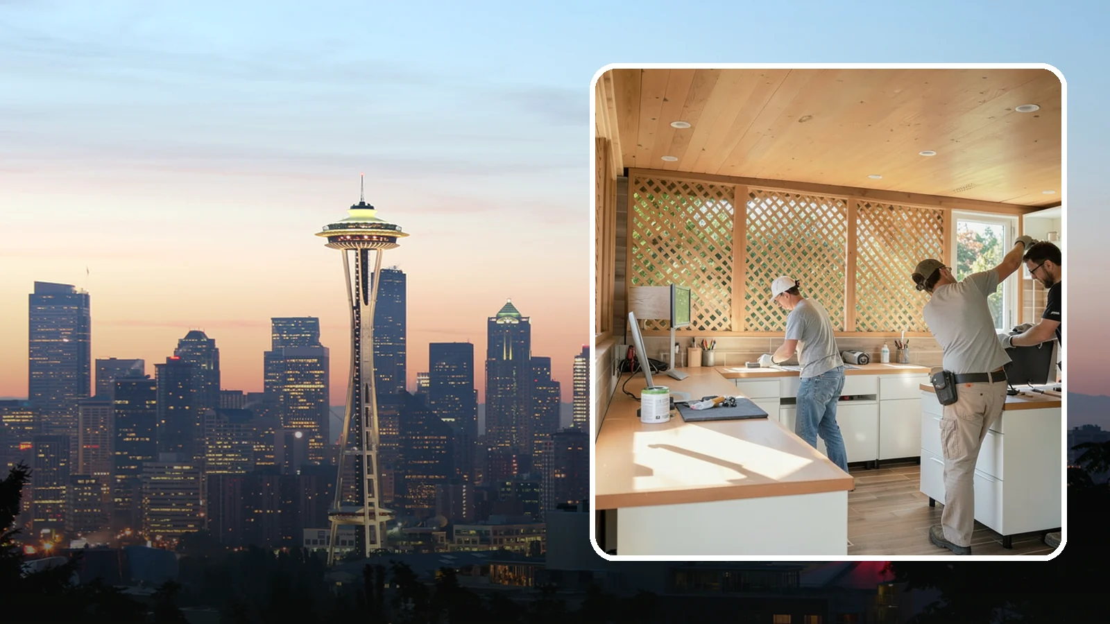 Office Cabinetry in Seattle, King County, WA - Installing built-in office cabinetry that organizes your workspace with custom desks, shelving, and storage.