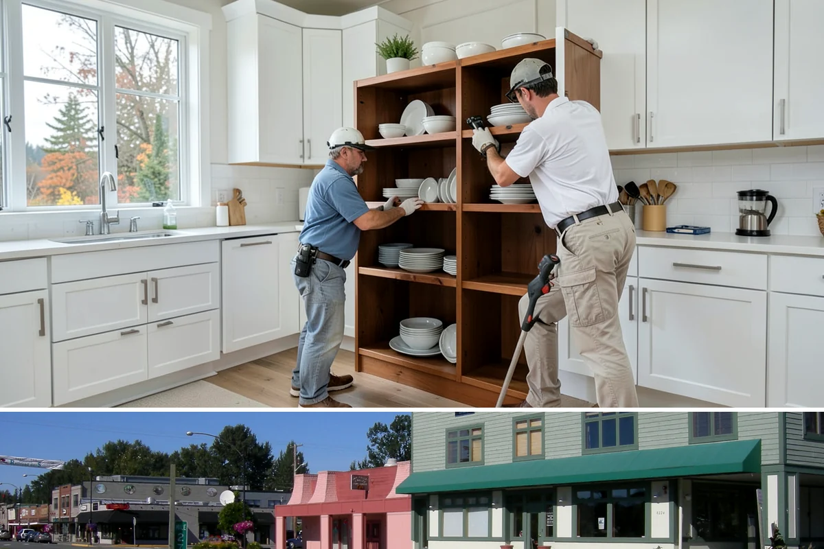 Office Cabinetry in Snoqualmie, King County, WA - Office cabinetry is indoor work scheduled at your convenience any time of year.
