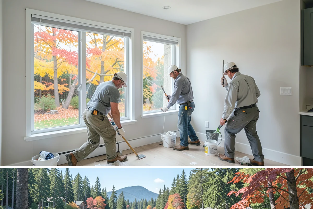 Office Flooring Installation in Covington, King County, WA - Office flooring can be installed any season to fit your work and remodeling schedule.