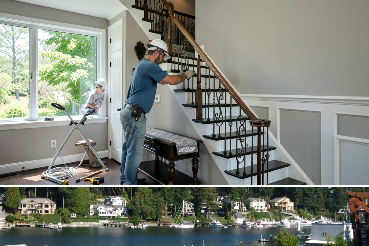 Office Flooring Installation in Gig Harbor, Pierce County, WA - Office flooring can be installed any season to fit your work and remodeling schedule.