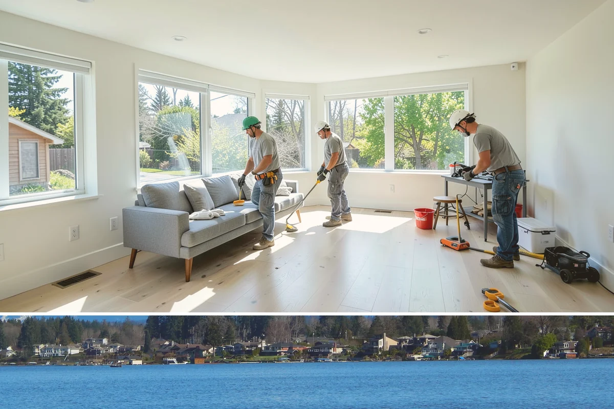 Office Flooring Installation in Lake Stevens, Snohomish County, WA - Office flooring can be installed any season to fit your work and remodeling schedule.
