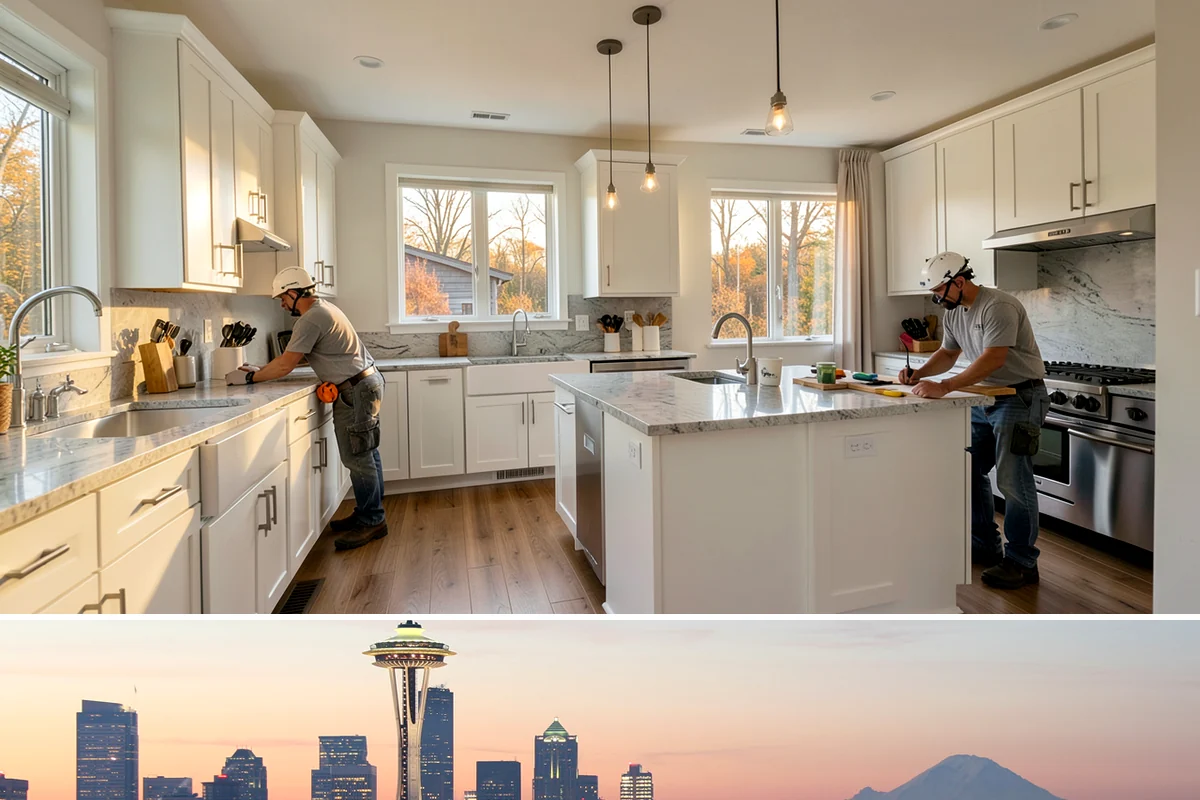 Office Flooring Installation in Seattle, King County, WA - Office flooring can be installed any season to fit your work and remodeling schedule.