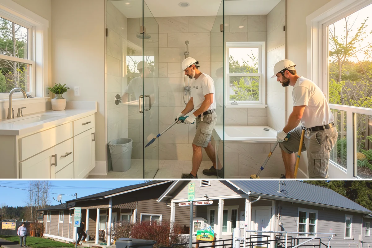 Office Flooring Installation in South Prairie, Pierce County, WA - Office flooring can be installed any season to fit your work and remodeling schedule.