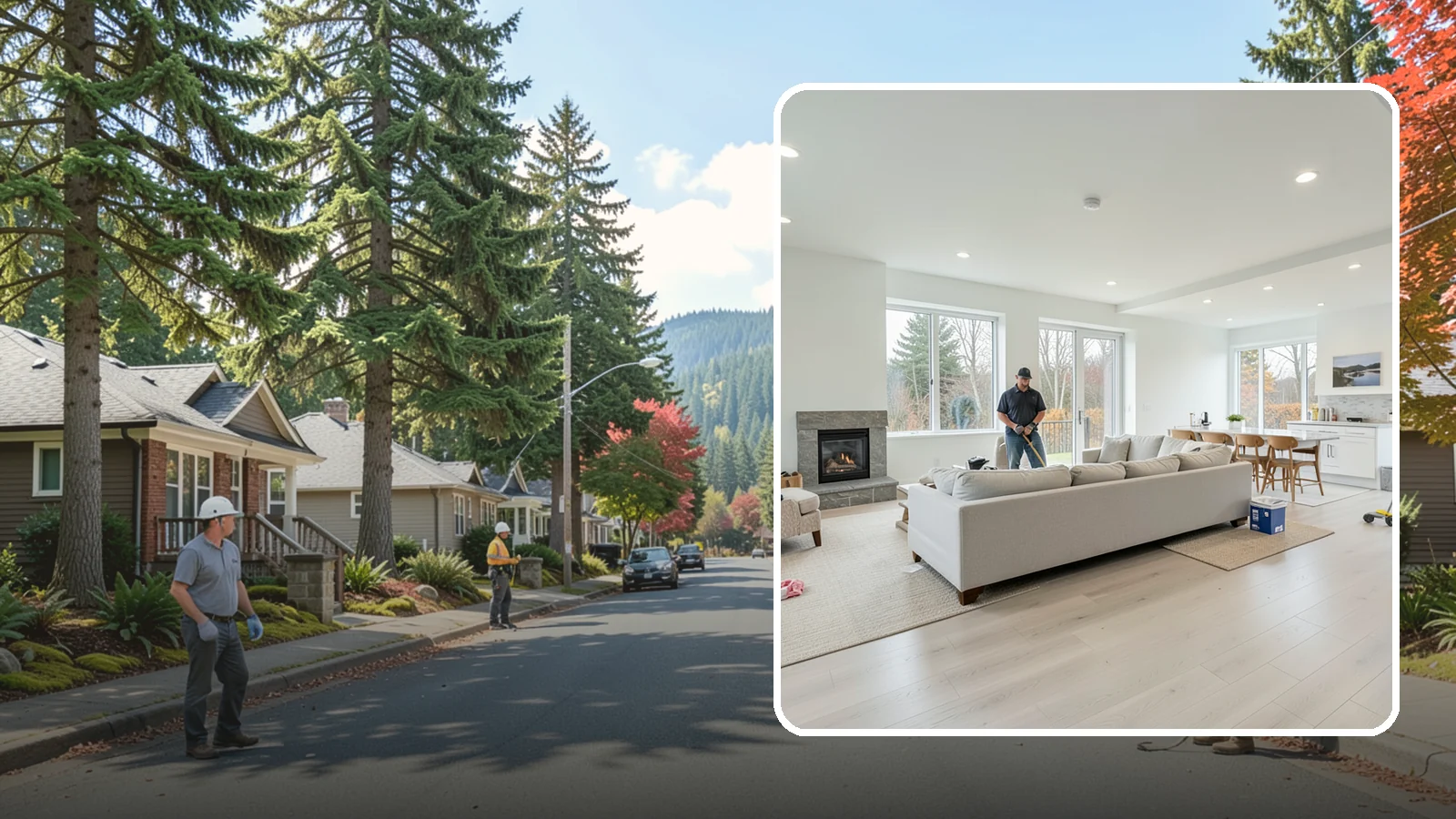 Open Concept Conversion in Hunts Point, King County, WA - Open concept conversion that removes walls to create bright, connected living spaces in your Western Washington home.