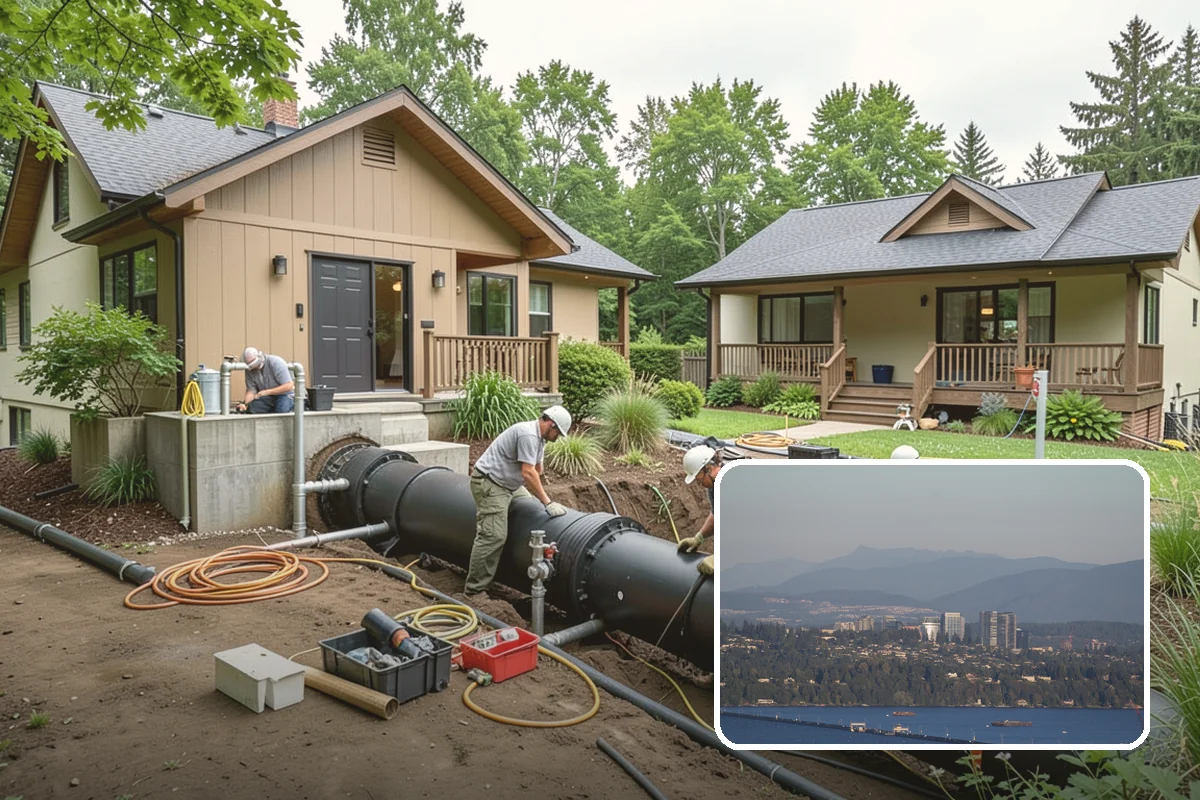 Open Concept Conversion in Medina, King County, WA - Bright, connected living spaces