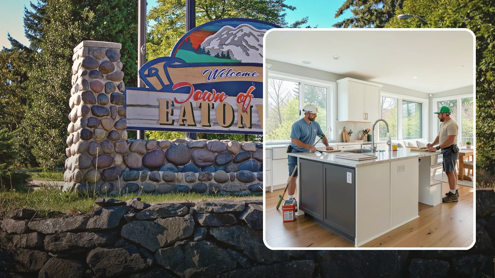 Open Concept Kitchen Remodel in Eatonville, Pierce County, WA - An open-concept remodel that removes walls to connect your kitchen with living and dining areas for a bright, social space.